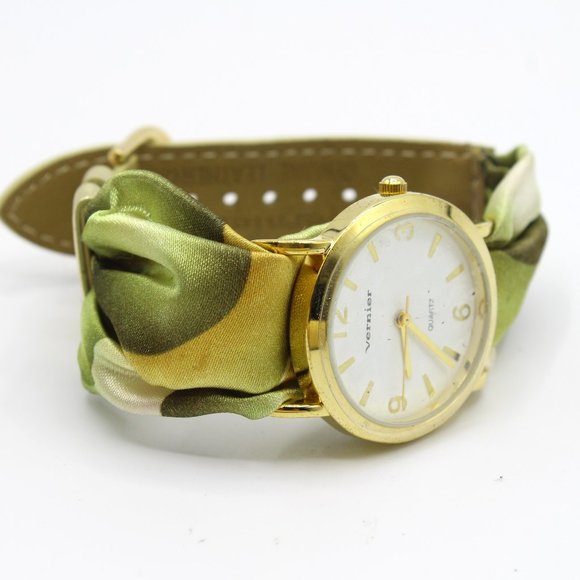 Vernier Accessories Vintage Vernier Gold Tone White Dial Womens